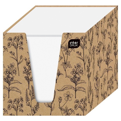 Kostka papierowa 9x9x9cm biała w kubiku Kraft