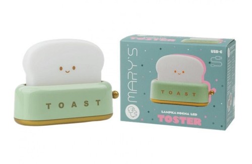Lampka nocna LED toster zielony, Mary's