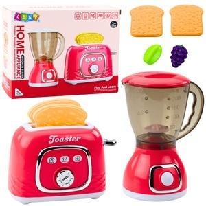 Zestaw urządzeń kuchennych Toster Blender różowy
