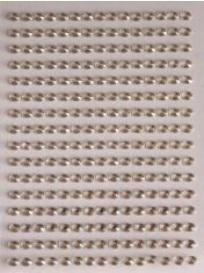 Dżety samoprzylepne srebrne 6mm 140szt, Brewis
