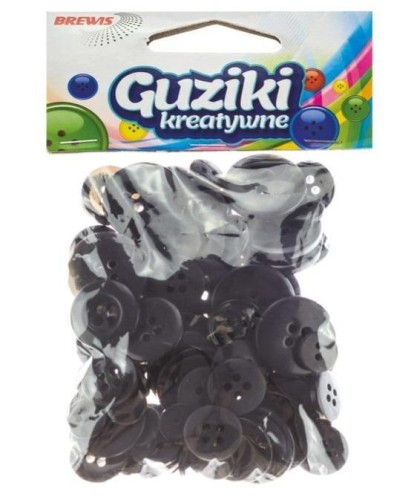 Guziki kreatywne czarne 40g, Brewis