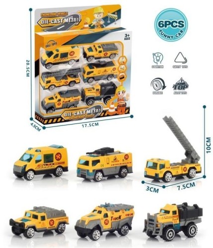 Auta metalowe 6szt, Merkpol