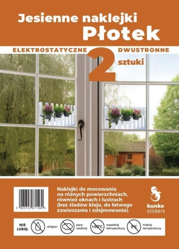 Naklejki jesienne Płotek 2szt, Kunke