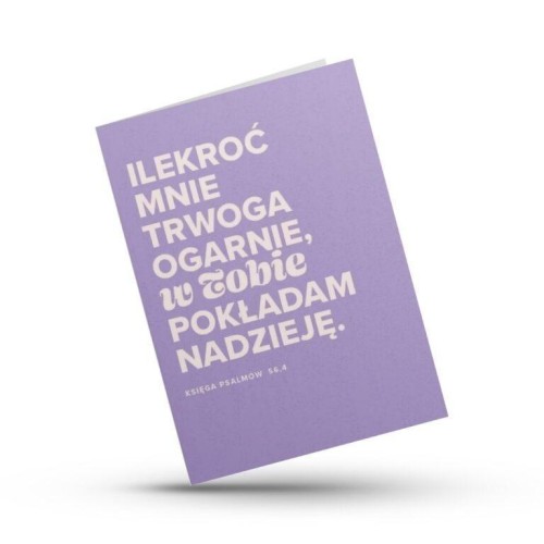 Kartka składana - Ilekroć mnie trwoga