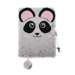 Pamiętnik z kłódką A5/96K 3D włochacz Panda