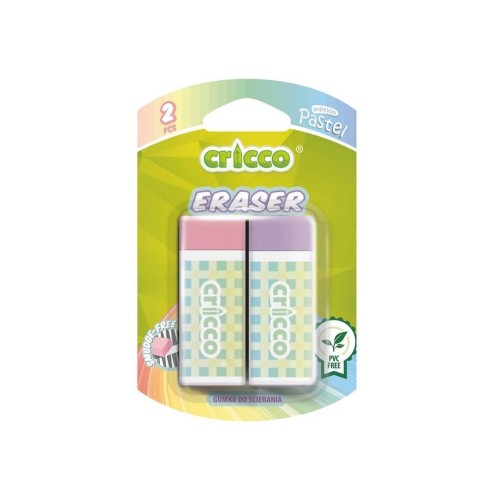 Gumka do ścierania pastel 2szt CRICCO, Cricco