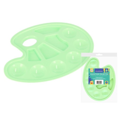 Plastikowa paleta do farb pastel zielony, STARPAK