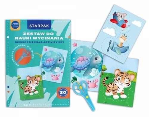 Zestaw do nauki wycinania A4 z nożyczkami Animals