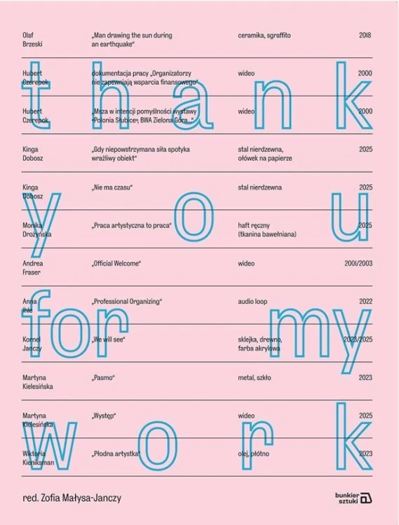Thank you for my work, Zofia Małysa-Janczy