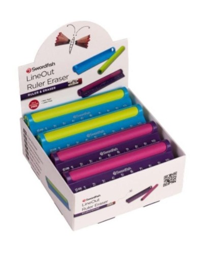 Gumka Ruler LineOut 10cm (24szt), Snopake