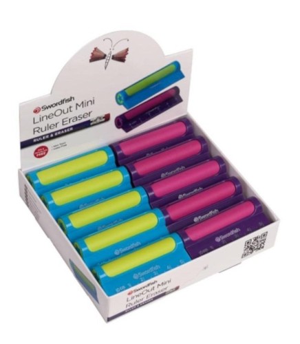 Gumka Ruler LineOut mini 5cm (24szt), Snopake