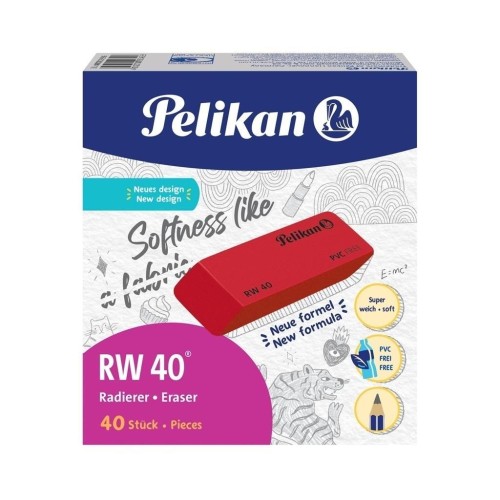 Gumka RW 40 Velvet (40szt), PELIKAN