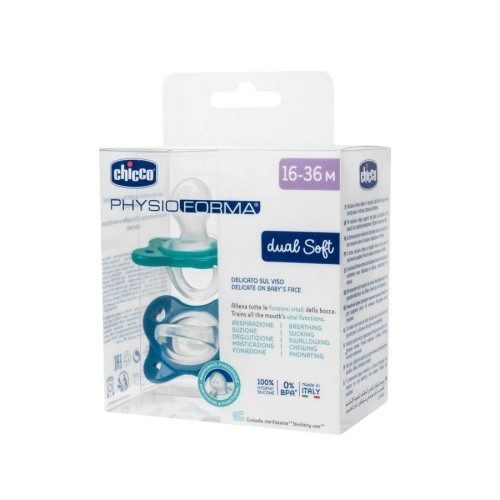 Smoczek PhysioForma Dual Soft niebieski 16-36m
