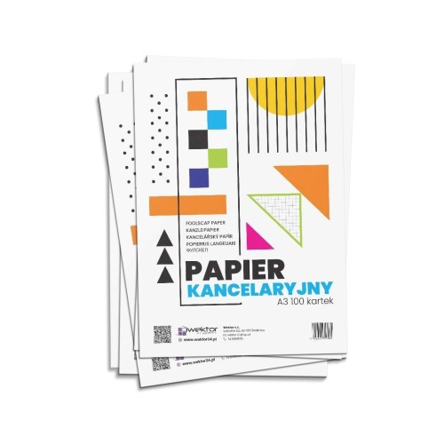 Papier kancelaryjny A3/100K kratka 80g, Wektor