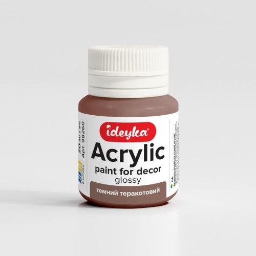 Farba akrylowa Ciemna terakota 20ml, Ideyka