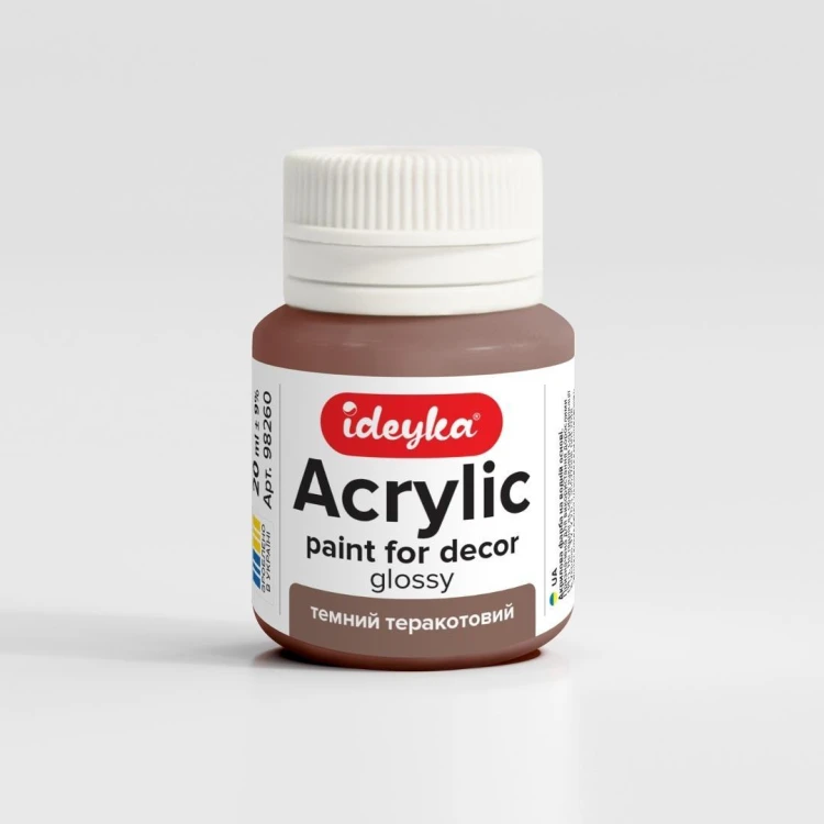 Farba akrylowa Ciemna terakota 20ml, Ideyka