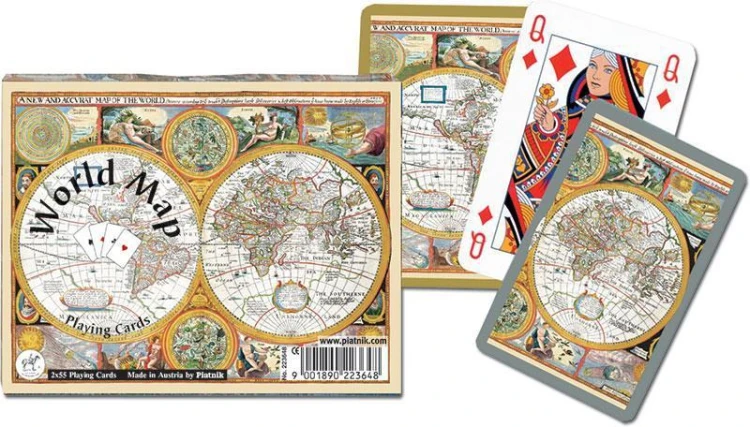 Karty standard Mapa świata PIATNIK, Piatnik
