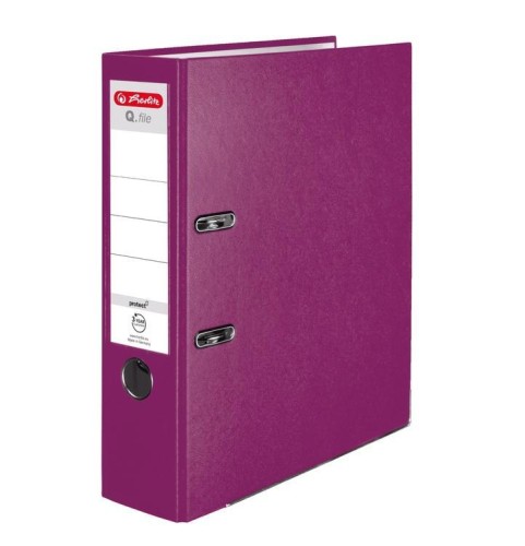 Segregator A4 8cm PP jagodowy Q file, HERLITZ