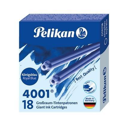 Naboje atramentowe długie 18szt niebieski, PELIKAN