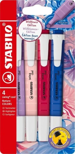 Zakreślacz Swing Cool 4szt STABILO, Stabilo