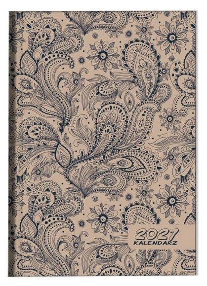 Kalendarz 2027 A5 dzienny osobno Paisley Beż