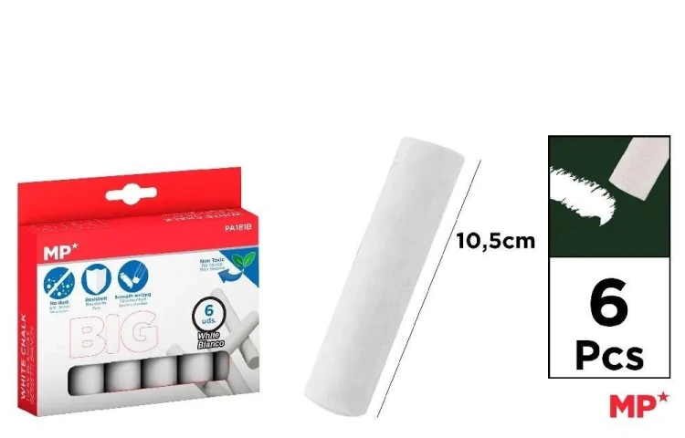 Kreda biała 10,5cm 6szt, MP Main Paper