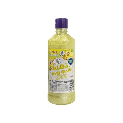 Klej brokatowy żółty PVA 500ml TUBAN, Tuban