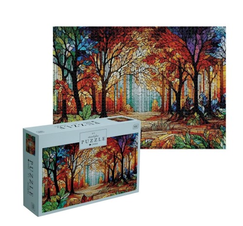 Puzzle 2000 Stained Glass 1, INTERDRUK