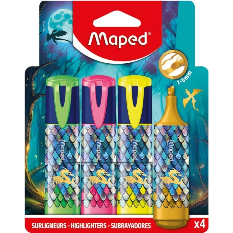 Zakreślacz Dragon Fluo 4kol MAPED, Maped