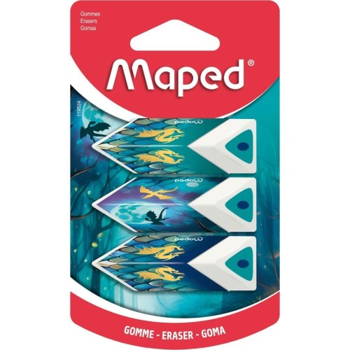Gumka Pyramid Dragon 3szt MAPED, Maped
