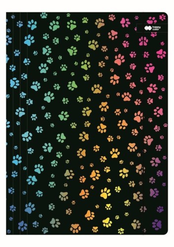 Teczka A4+ z gumką Miaow czarna HAPPY COLOR, GDD