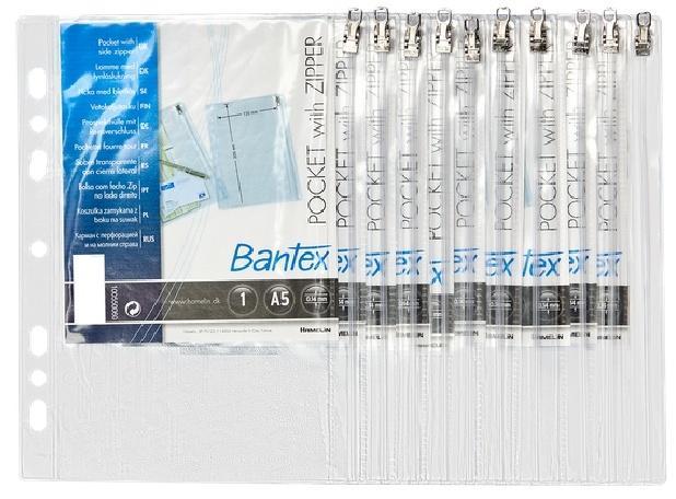 Koszulka groszkowa na suwak A5/140mic 10szt BANTEX