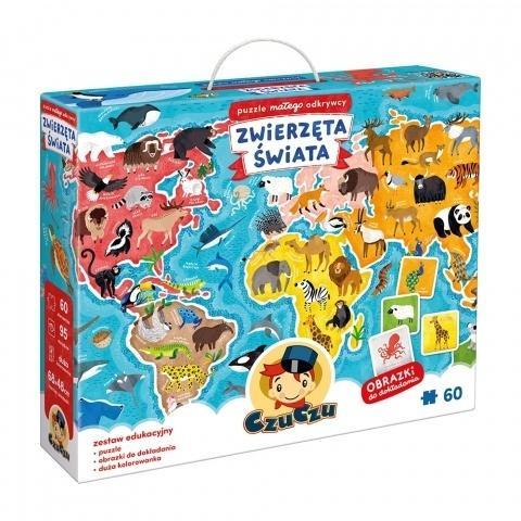 CzuCzu Puzzle małego odkrywcy Zwierzęta świata 4+