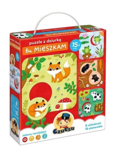 CzuCzu Puzzle z dziurką Tu mieszkam 15m+