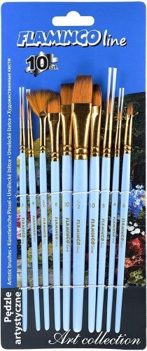 Pędzle artystyczne 10 sztuk, Titanum