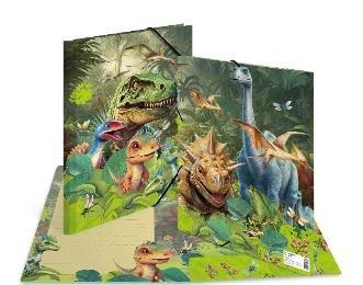 Teczka A4 z gumkami Dinozaury, Herma