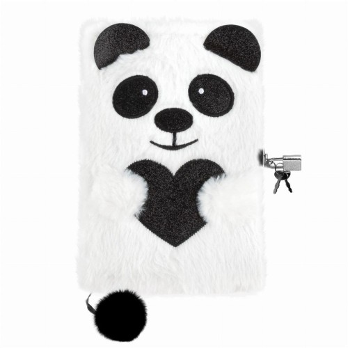 Pamiętnik pluszowy z kłódką Panda DERFORM, DERFORM