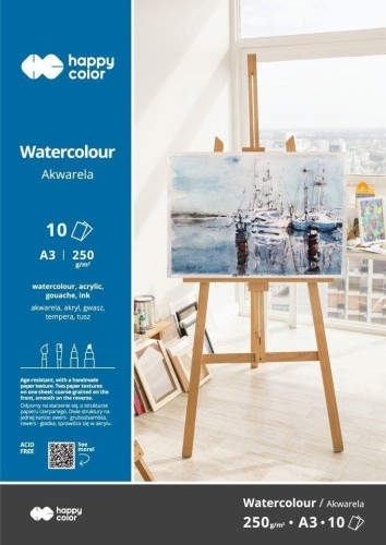 Blok akwarelowy ART A3/10K 250g Happy Color, GDD