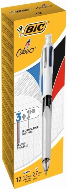 Długopis 4 Colours z ołówkiem (12szt) BIC, BIC