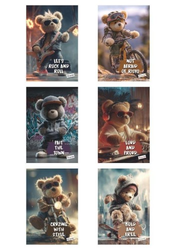 Zeszyt A5/60K kratka Teddy Bear (10szt) MAR MAR