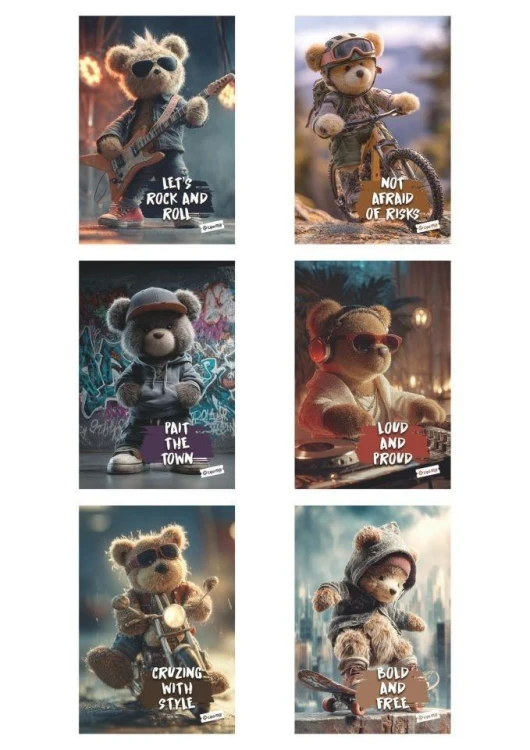 Zeszyt A5/60K kratka Teddy Bear (10szt) MAR MAR