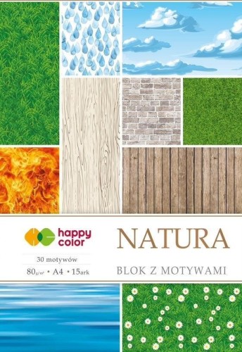 Blok z motywami Natura A4/15K 80g HAPPY COLOR, GDD