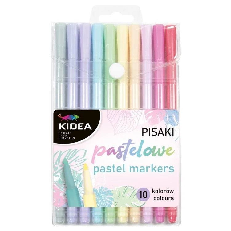 Pisaki pastelowe 10 kolorów KIDEA, DERFORM