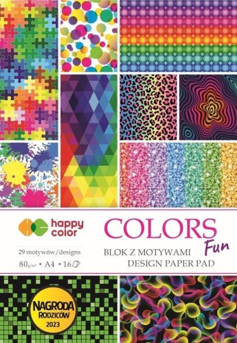 Blok z motywami Colors Fun A4/16K HAPPY COLOR, GDD