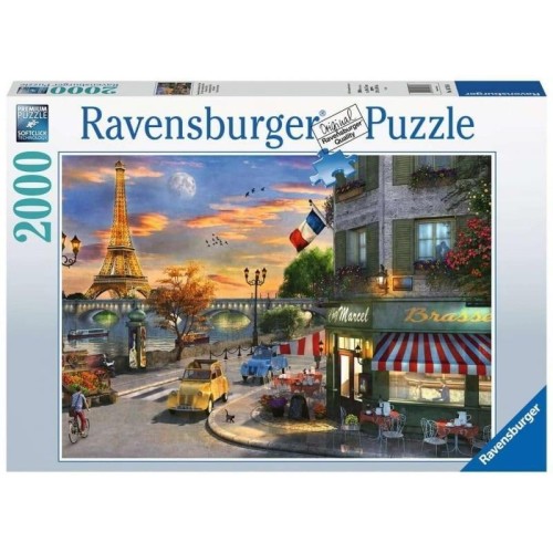 Puzzle 2000 Zachód słońca w Paryżu, Ravensburger
