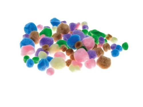 Pompony pastelowe 78szt, Brewis