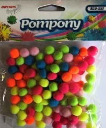 Pompony 10mm 100szt, Brewis
