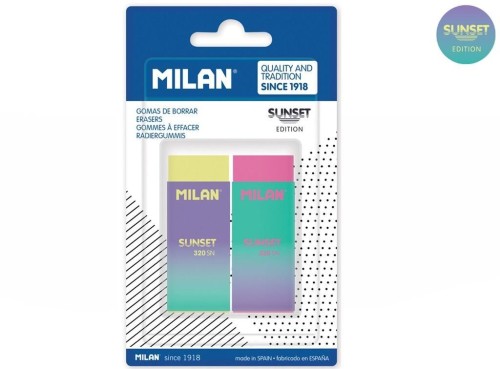 Gumka plastikowa Sunset 320 2szt MILAN, MILAN