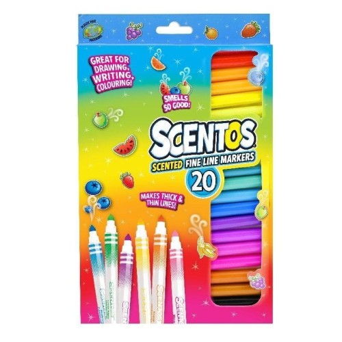 Flamastry pachnące kolorowe 20szt, Scentos