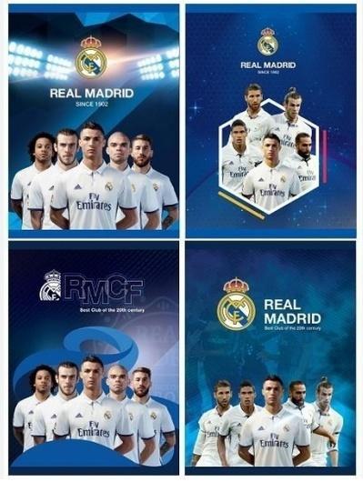 Zeszyt A5/60k kratka Real Madrid (10szt) ASTRA